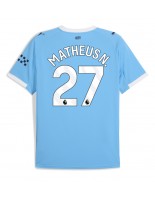 Moške Nogometnih dresov Manchester City Matheus Nunes #27 Domači 2025-26 Kratki rokavi Moške Nogometnih dresov Manchester City Matheus Nunes #27 Domači 2025-26 Kratki rokavi